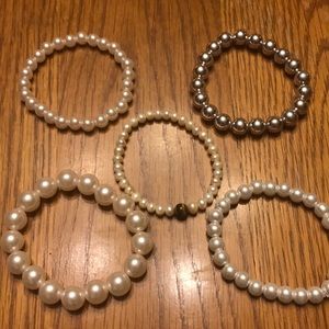 Pearl bracelets (fake pearls)